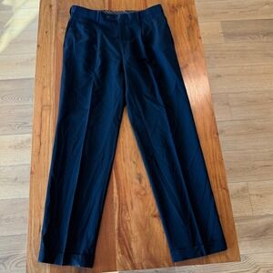 Louis Raphael Luxe Men's Navy Merino Wool Pants Size 34x32